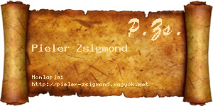 Pieler Zsigmond névjegykártya